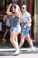 ISKRA LAWRENCE in Denim Shorts Out at Disneyland in Anaheim 06/23/2017