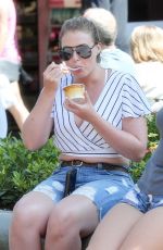 ISKRA LAWRENCE in Denim Shorts Out at Disneyland in Anaheim 06/23/2017