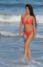 JASMIN WALIA in Bikini on the Boeach in Ibiza 06/12/2017