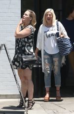 JENNIE GARTH and TORI SPELLING Out in Los Angeles 06/23/2017