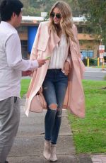 JENNIFER HAWKINS Arrives at KiisFM in Sydney 06/23/2017