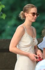 JENNIFER LAWRENCE Out with Her Dog in Central Park in New York 06/15/2017