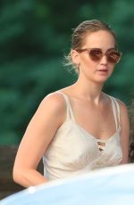 JENNIFER LAWRENCE Out with Her Dog in Central Park in New York 06/15/2017