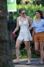 JENNIFER LAWRENCE Walks Her Dog Out in New York 06/15/2017