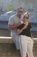 JENNIFER LOPEZ and Alex Rodriguez Out on Ile Saint-louis in Paris 06/18/2017