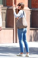 JESSICA BIEL in Ripped Jeans Out in New York 06/15/2017