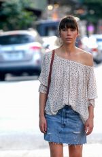 JESSICA BIEL on the Set of The Sinner in New York 06/13/2017