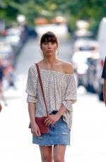 JESSICA BIEL on the Set of The Sinner in New York 06/13/2017