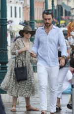 JESSICA CHASTAIN and Gian Luca Passi de Preposulo Out in Venice 06/07/2017