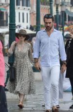JESSICA CHASTAIN and Gian Luca Passi de Preposulo Out in Venice 06/07/2017