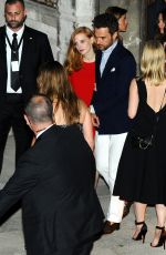 JESSICA CHASTAIN Arrives at Her Pre-wedding Party in Venice 06/09/2017