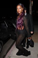 JUSTINE SKYE Arrives at Moschino Spring Summer Party 06/08/2017