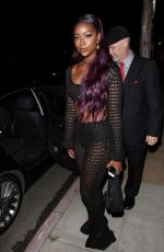 JUSTINE SKYE Arrives at Moschino Spring Summer Party 06/08/2017