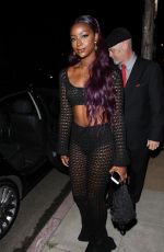 JUSTINE SKYE Arrives at Moschino Spring Summer Party 06/08/2017