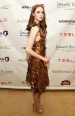 KAREN GILLAN Receives Rising Star Award at Maui Film Festival in Hawaii 06/24/2017
