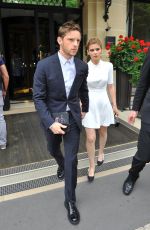 KATE MARA and Jamie Bell Leaves Their Hotel in Paris 06/24/2017
