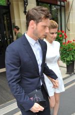 KATE MARA and Jamie Bell Leaves Their Hotel in Paris 06/24/2017