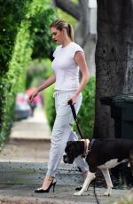 KATE UPTON Out Walks Her Dog in West Hollywood 05/13/2017 