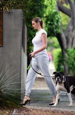 KATE UPTON Out Walks Her Dog in West Hollywood 05/13/2017 