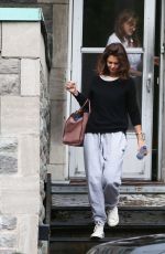 KATIE HOLMES Leaves Starbucks in Montreal 06/20/2017