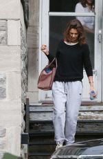 KATIE HOLMES Leaves Starbucks in Montreal 06/20/2017