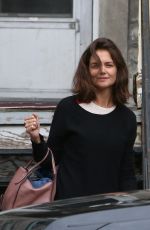 KATIE HOLMES Leaves Starbucks in Montreal 06/20/2017