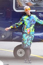 KATY PERRY Boarding a Helicopter in London 06/24/2017