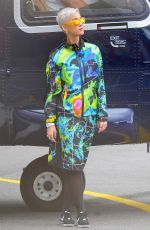 KATY PERRY Boarding a Helicopter in London 06/24/2017