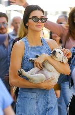 KENDALL JENNER Out with Her Dog in Beverly Hills 06/18/2017