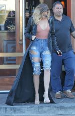KHLOE KARDASHIAN in Tight Ripped Jeans Out in Los Angeles 06/21/2017