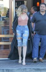 KHLOE KARDASHIAN in Tight Ripped Jeans Out in Los Angeles 06/21/2017