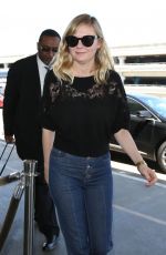 KIRSTEN DUNST at LAX Airport in Los Angeles 06/14/2017