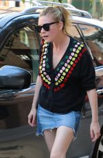 KIRSTEN DUNST in Denim Skirt Out in New York 06/20/2017
