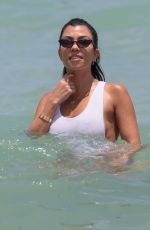 KOURTNEY KARDASHIAN in Swimsuit at a Beach in Miami 06/11/2017