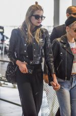 KRISTEN STEWART and STELLA MAXWELL at CDG Airport in Paris 06/12/2017