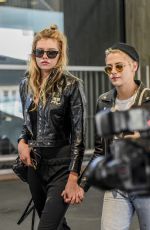 KRISTEN STEWART and STELLA MAXWELL at CDG Airport in Paris 06/12/2017