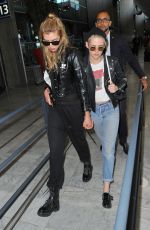 KRISTEN STEWART and STELLA MAXWELL at CDG Airport in Paris 06/12/2017