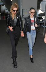 KRISTEN STEWART and STELLA MAXWELL at CDG Airport in Paris 06/12/2017