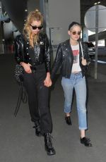 KRISTEN STEWART and STELLA MAXWELL at CDG Airport in Paris 06/12/2017