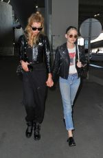 KRISTEN STEWART and STELLA MAXWELL at CDG Airport in Paris 06/12/2017