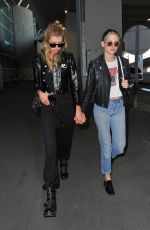 KRISTEN STEWART and STELLA MAXWELL at CDG Airport in Paris 06/12/2017