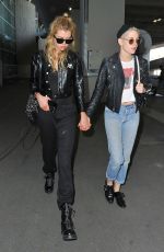 KRISTEN STEWART and STELLA MAXWELL at CDG Airport in Paris 06/12/2017