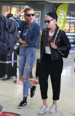 KRISTEN STEWART and STELLA MAXWELL at Orly Airport in Paris 06/16/2017