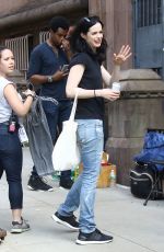 KRYSTEN RITTER on the Set of Jessica Jones Season 2 in New York 06/14/2017