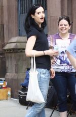 KRYSTEN RITTER on the Set of Jessica Jones Season 2 in New York 06/14/2017