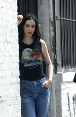KRYSTEN RITTER on the Set of Jessica Jones Season 2 in New York 06/23/2017