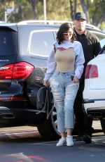 KYLIE JENNER in Ripped Jeans Out in Los Angeles 06/15/2017