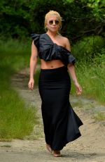 LADY GAGA Out Hikking in Montauk in New York 06/22/2017