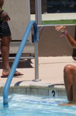LADY VICTORIA HERVEY in Bikini at a Pool in Palm Springs 06/06/2017