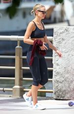 LARA BINGLE in Leggings Out in New York 06/18/2017